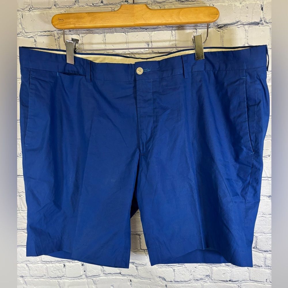 Ralph Lauren Purple Label Made Italy Flat Front Royal Blue Classic Shorts 40